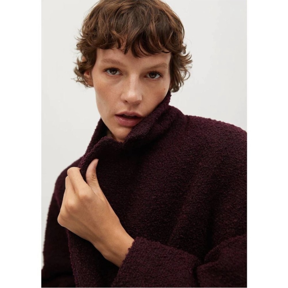 New with tag Mango burgundy Coat - Picture 5 of 16